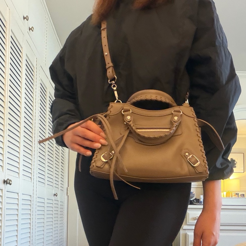 Balenciaga Smooth Calfskin Silver Hardware XS Neo Classic City Dark Mink Grey - Picture 14 of 15